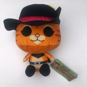 NWT Funko Plushies: Shrek Puss in Boots, 7”